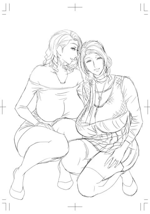 twin Milf Color Page Hokan Pack