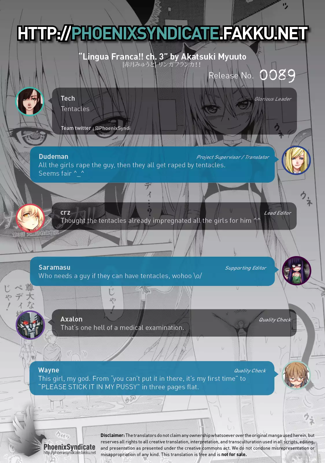 Lingua Franca!! Ch. 1-3