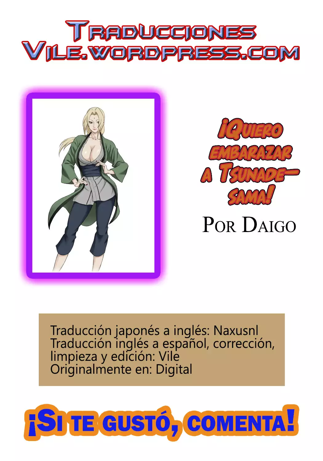Akogare no Tsunade-sama o Zettai Haramasetai! | ¡Quiero embarazar a Tsunade-sama!