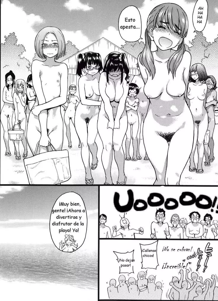 Nudist Beach ni Syuugaku Ryokoude!! - In school trip to the nudist beach!! | ¡Viaje de estudios a la playa nudista!