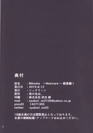 Mitsuha ~Netorare~ 総集編Ⅰ