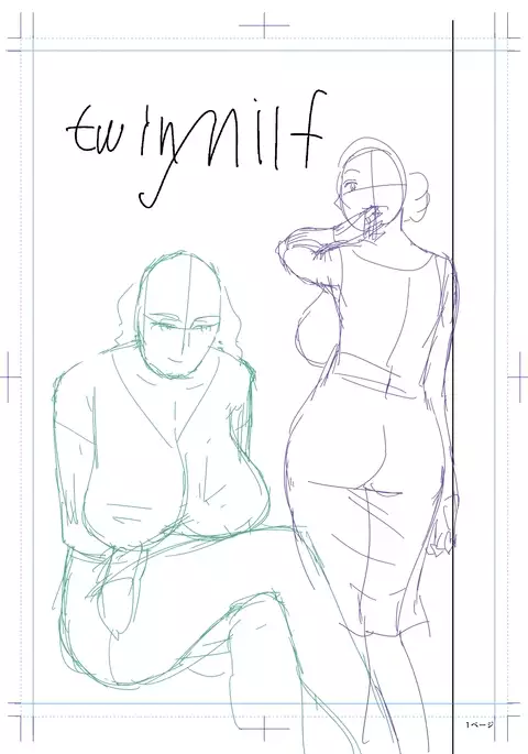 twin Milf Color Page Hokan Pack