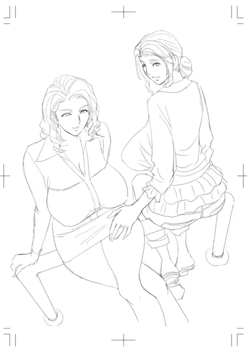 twin Milf Color Page Hokan Pack